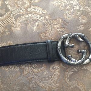 Authentic Gucci Black Leather Belt